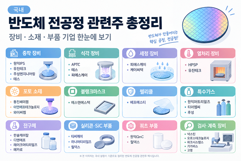 국내 반도체 전공정 관련주